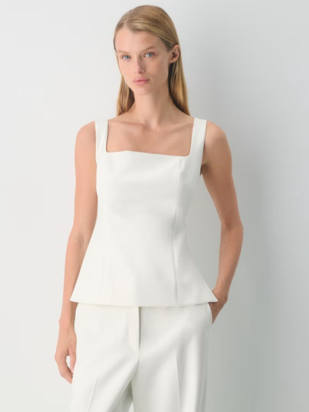 NWT Aritzia COLUMNIST Top Light Birch 6